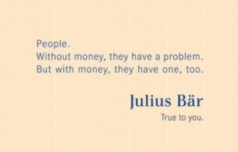 Zitat von Julius Bär.
