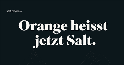 Orange heisst jetzt Salt.