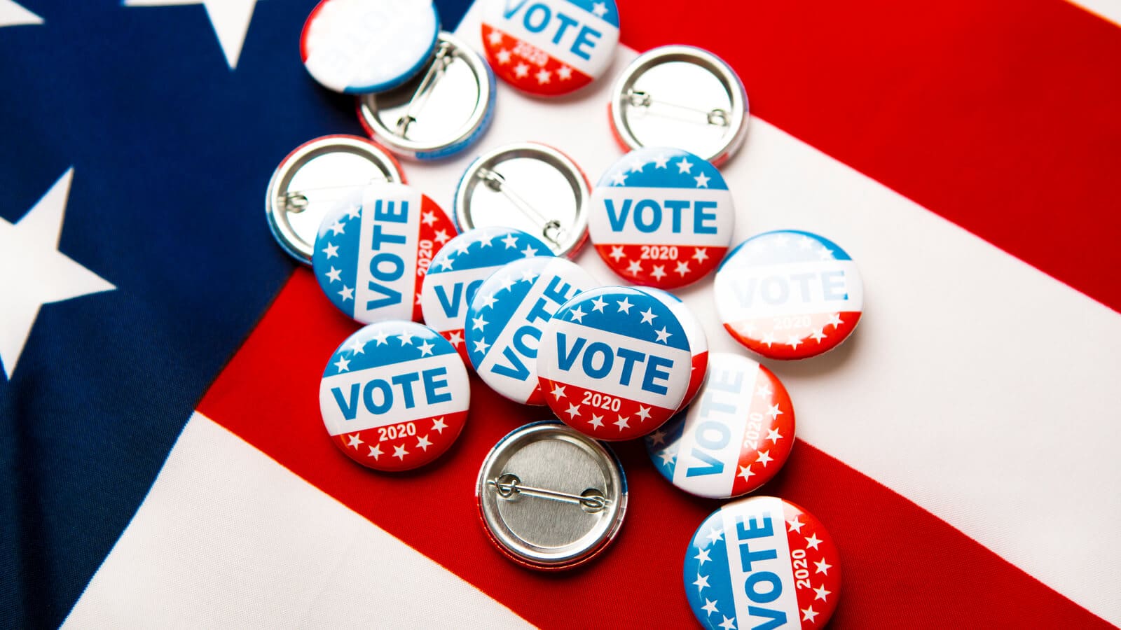 USA Wahlen Chips mit Vote Aufforderung
