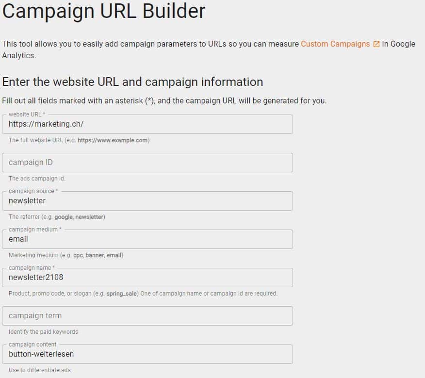 campaign url builder marketing ch