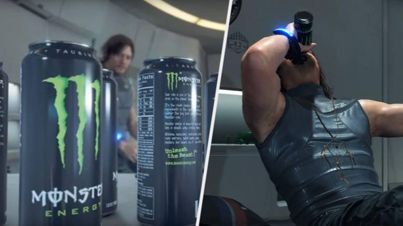 In Death Stranding werden Monster Energy Drinks verwendet, dies ist eine mehr interaktive Form des Product Placement in Videospielen.