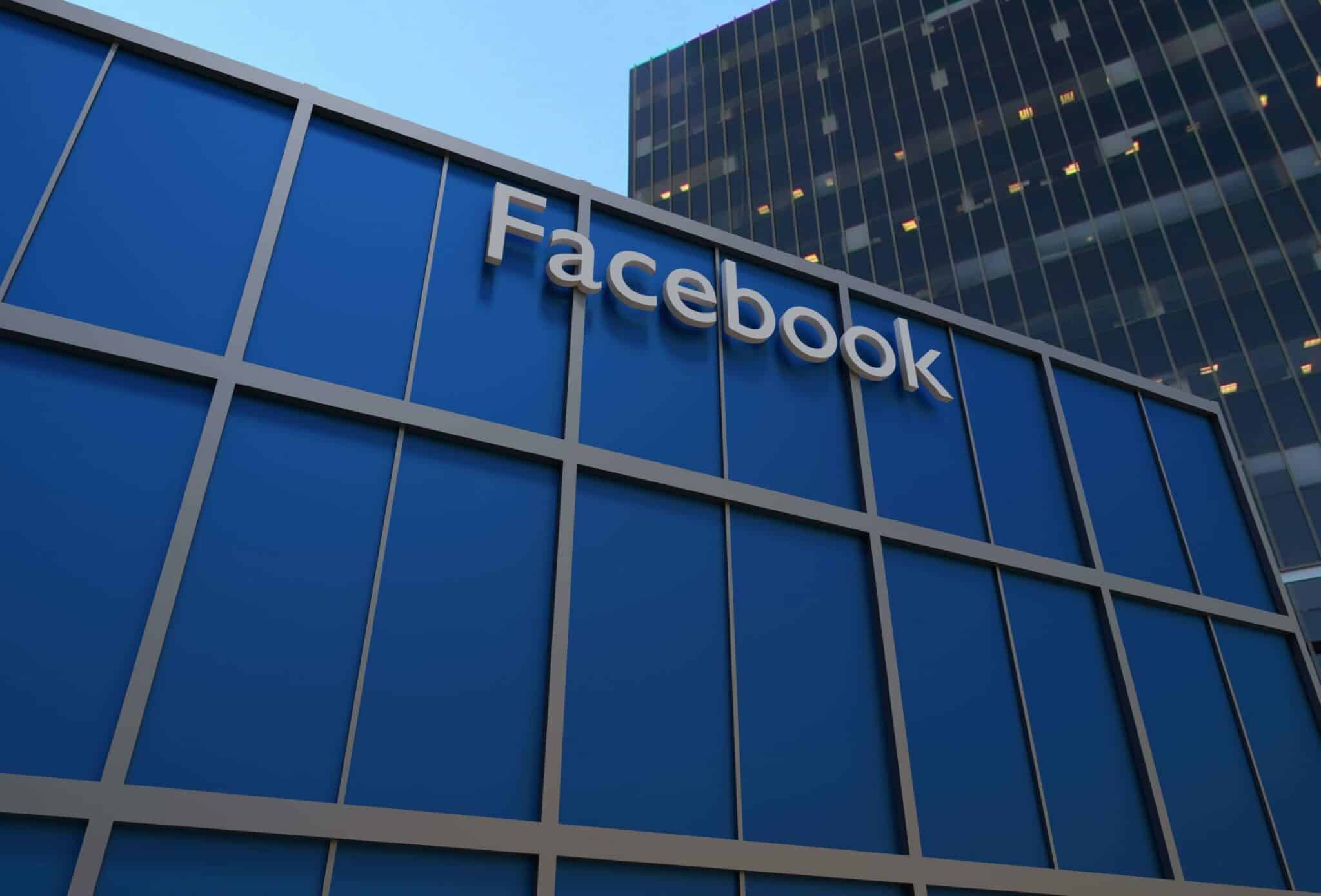 Facebook Gebäude, der Social Media Riese wird verklagt