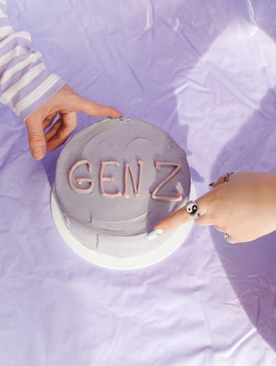 Ein Kuchen mit der Aufschrift "Gen Z".