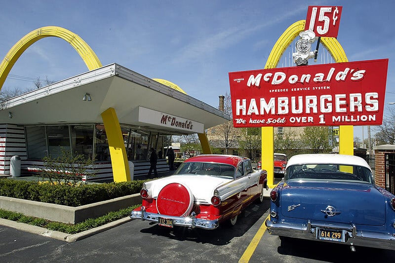Der erste McDonald's Standort in den vereinigten Staaten.