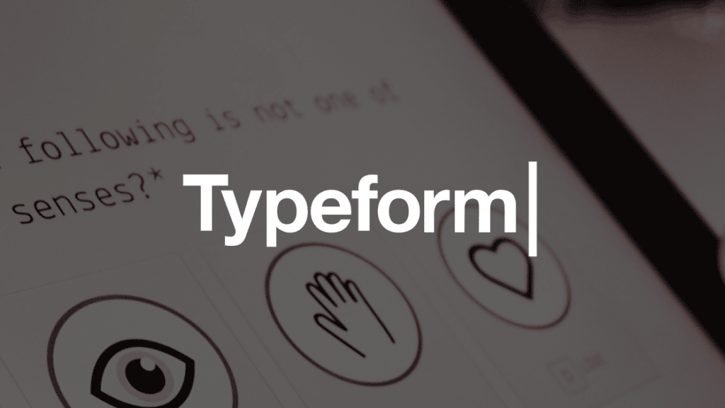 Bild von Typeform Logo, einem Umfrage-Tool.