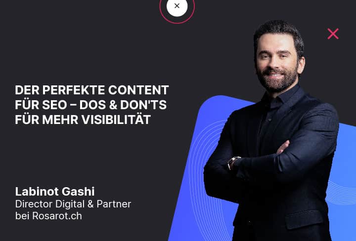 Labinot Gashi hält Webinar auf marketing.ch